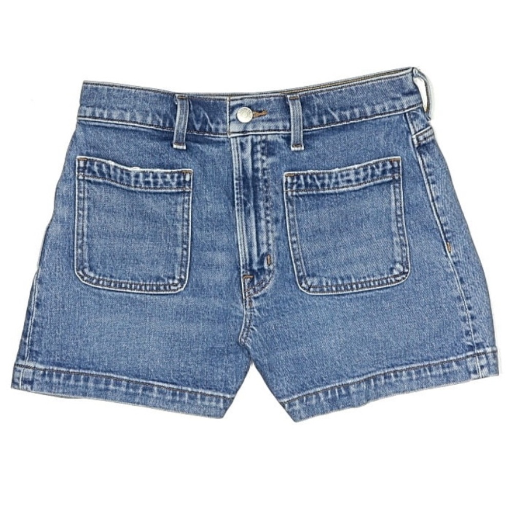 Madewell High-Waist Denim Shorts in Blue